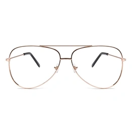 GRAVIATE by Coolwinks E25A6552 Glossy Gold Full Frame Pilot Computer Eyeglasses for Men and Women