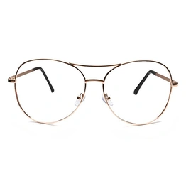 GRAVIATE by Coolwinks E25C6572 Glossy Gold Full Frame Pilot Eyeglasses for Men and Women