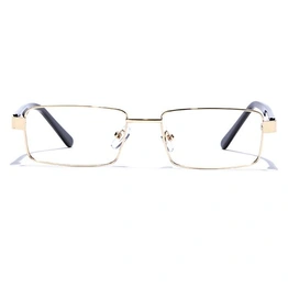 GRAVIATE by Coolwinks E25A6823 Glossy Gold Full Frame Rectangle Eyeglasses for Men and Women