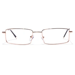 GRAVIATE by Coolwinks E25A7038 Glossy Gold Full Frame Rectangle Eyeglasses for Men and Women