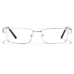 GRAVIATE by Coolwinks E25B6790 Glossy Gold Full Frame Rectangle Eyeglasses for Men and Women