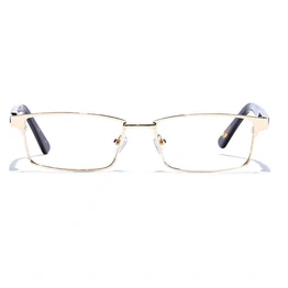 GRAVIATE by Coolwinks E25B6794 Glossy Gold Full Frame Rectangle Eyeglasses for Men and Women