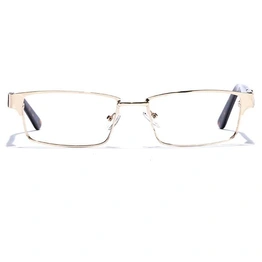 GRAVIATE by Coolwinks E25B6795 Glossy Gold Full Frame Rectangle Eyeglasses for Men and Women