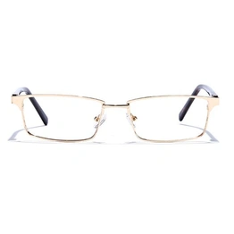 GRAVIATE by Coolwinks E25B6796 Glossy Gold Full Frame Rectangle Eyeglasses for Men and Women