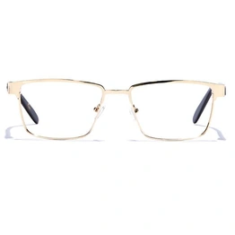 GRAVIATE by Coolwinks E25B6804 Glossy Gold Full Frame Rectangle Eyeglasses for Men and Women