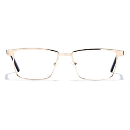 GRAVIATE by Coolwinks E25B6805 Glossy Gold Full Frame Rectangle Eyeglasses for Men and Women