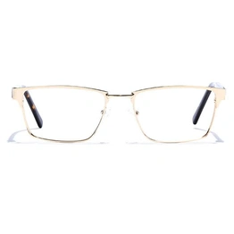 GRAVIATE by Coolwinks E25B6806 Glossy Gold Full Frame Rectangle Eyeglasses for Men and Women