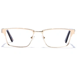 GRAVIATE by Coolwinks E25B6812 Glossy Gold Full Frame Rectangle Eyeglasses for Men and Women