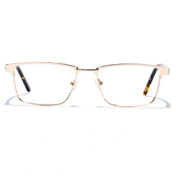 GRAVIATE by Coolwinks E25B6813 Glossy Gold Full Frame Rectangle Eyeglasses for Men and Women