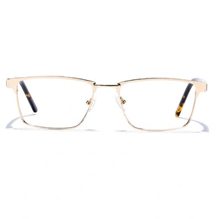 GRAVIATE by Coolwinks E25B6813 Glossy Gold Full Frame Rectangle Eyeglasses for Men and Women