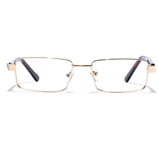 GRAVIATE by Coolwinks E25B6823 Glossy Gold Full Frame Rectangle Eyeglasses for Men and Women