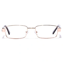 GRAVIATE by Coolwinks E25B7047 Glossy Gold Full Frame Rectangle Eyeglasses for Men and Women