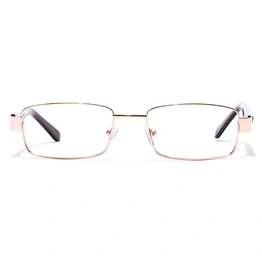 GRAVIATE by Coolwinks E25B7114 Glossy Gold Full Frame Rectangle Eyeglasses for Men and Women