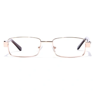 GRAVIATE by Coolwinks E25B7114 Glossy Gold Full Frame Rectangle Eyeglasses for Men and Women