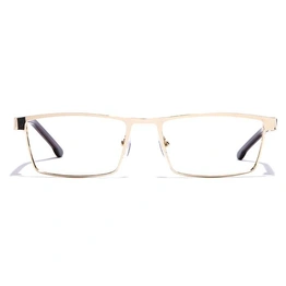 GRAVIATE by Coolwinks E25B7226 Glossy Gold Full Frame Rectangle Eyeglasses for Men and Women