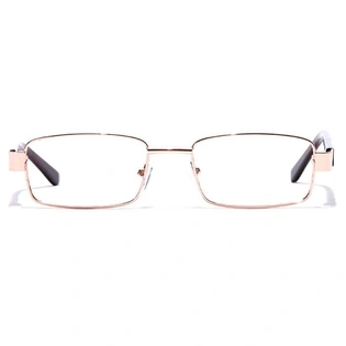 GRAVIATE by Coolwinks E25C7056 Glossy Gold Full Frame Rectangle Eyeglasses for Men and Women