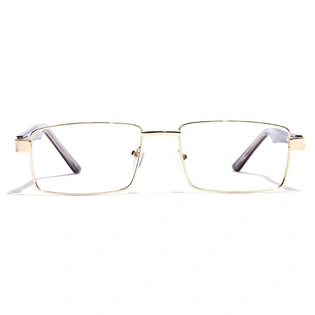 GRAVIATE by Coolwinks E25C7155 Glossy Gold Full Frame Rectangle Eyeglasses for Men and Women