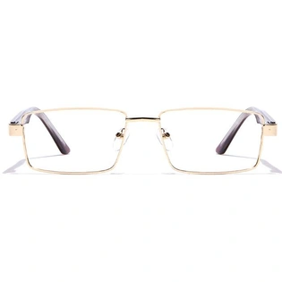 GRAVIATE by Coolwinks E25C7157 Glossy Gold Full Frame Rectangle Eyeglasses for Men and Women