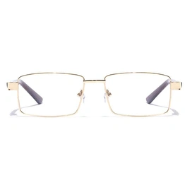 GRAVIATE by Coolwinks E25C7171 Glossy Gold Full Frame Rectangle Eyeglasses for Men and Women