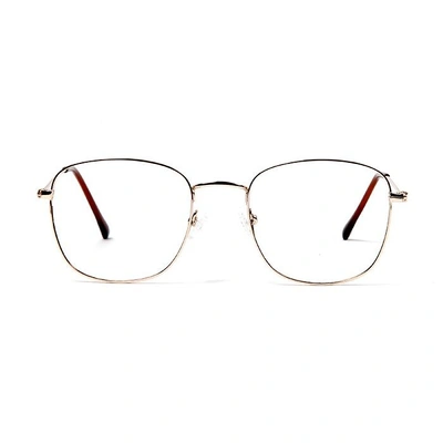 GRAVIATE by Coolwinks E25B5704 Glossy Gold Full Frame Retro Square Eyeglasses for Men and Women