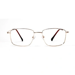 GRAVIATE by Coolwinks E25B5713 Glossy Gold Full Frame Retro Square Eyeglasses for Men and Women