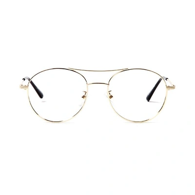 GRAVIATE by Coolwinks E13B5729 Glossy Gold Full Frame Round Eyeglasses for Men and Women