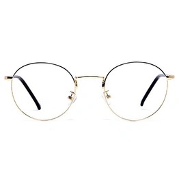 GRAVIATE by Coolwinks E25A5990 Glossy Gold Full Frame Round Eyeglasses for Men and Women