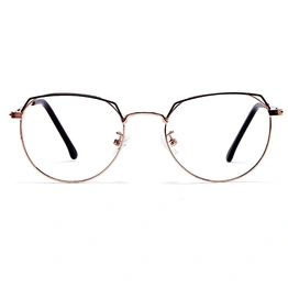 GRAVIATE by Coolwinks E25A6022 Glossy Gold Full Frame Round Eyeglasses for Men and Women