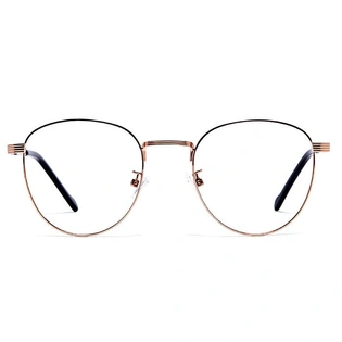 GRAVIATE by Coolwinks E25A6032 Glossy Gold Full Frame Round Eyeglasses for Men and Women