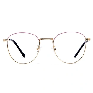 GRAVIATE by Coolwinks E25A6033 Glossy Gold Full Frame Round Eyeglasses for Men and Women