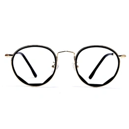 GRAVIATE by Coolwinks E25A6042 Glossy Gold Full Frame Round Computer Glasses for Men and Women