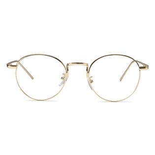 GRAVIATE by Coolwinks E25A6510 Glossy Gold Full Frame Round Eyeglasses for Men and Women