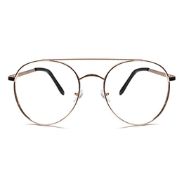 GRAVIATE by Coolwinks E25A6566 Glossy Gold Full Frame Round Eyeglasses for Men and Women