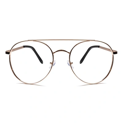 GRAVIATE by Coolwinks E25A6566 Glossy Gold Full Frame Round Eyeglasses for Men and Women