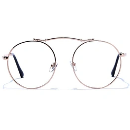 GRAVIATE by Coolwinks E25A6622 Glossy Gold Full Frame Round Eyeglasses for Men and Women