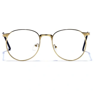 GRAVIATE by Coolwinks E25A6632 Glossy Gold Full Frame Round Eyeglasses for Men and Women