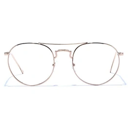 GRAVIATE by Coolwinks E25A6655 Glossy Gold Full Frame Round Eyeglasses for Men and Women