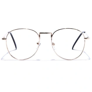 GRAVIATE by Coolwinks E25A7538 Glossy Gold Full Frame Round Eyeglasses for Men and Women