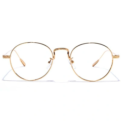 GRAVIATE by Coolwinks E25A7594 Glossy Gold Full Frame Round Eyeglasses for Men and Women