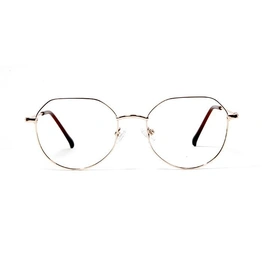 GRAVIATE by Coolwinks E25B5716 Glossy Gold Full Frame Round Eyeglasses for Men and Women