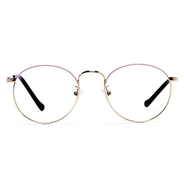 GRAVIATE by Coolwinks E25B6000 Glossy Gold Full Frame Round Eyeglasses for Men and Women