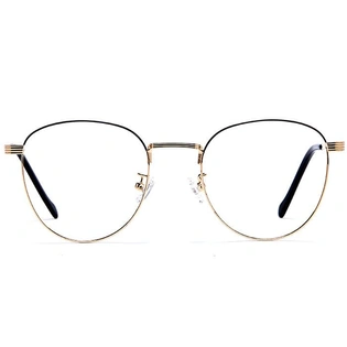 GRAVIATE by Coolwinks E25B6032 Glossy Gold Full Frame Round Eyeglasses for Men and Women