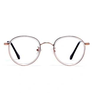 GRAVIATE by Coolwinks E25B6035 Glossy Gold Full Frame Round Computer Glasses for Men and Women