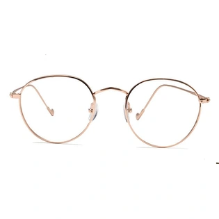 GRAVIATE by Coolwinks E25B6497 Glossy Gold Full Frame Round Eyeglasses for Men and Women