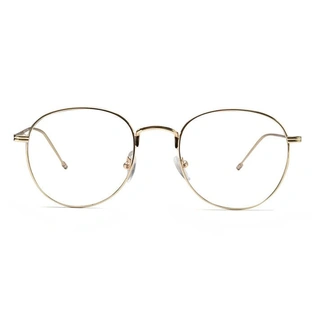 GRAVIATE by Coolwinks E25B6507 Glossy Gold Full Frame Round Eyeglasses for Men and Women