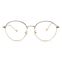 GRAVIATE by Coolwinks E25B6529 Glossy Gold Full Frame Round Eyeglasses for Men and Women