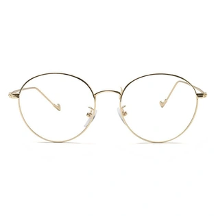 GRAVIATE by Coolwinks E25B6529 Glossy Gold Full Frame Round Eyeglasses for Men and Women