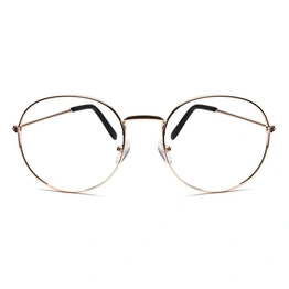 GRAVIATE by Coolwinks E25B6554 Glossy Gold Full Frame Round Eyeglasses for Men and Women