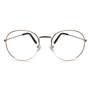 GRAVIATE by Coolwinks E25B6554 Glossy Gold Full Frame Round Eyeglasses for Men and Women