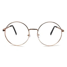 GRAVIATE by Coolwinks E25B6568 Glossy Gold Full Frame Round Eyeglasses for Men and Women